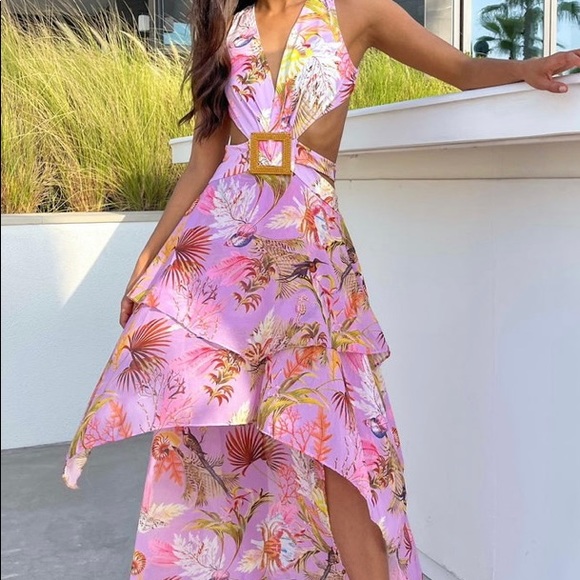 CUT OUT DETAIL MAXI DRESS OPEN BACK Summer dress - Picture 4 of 5